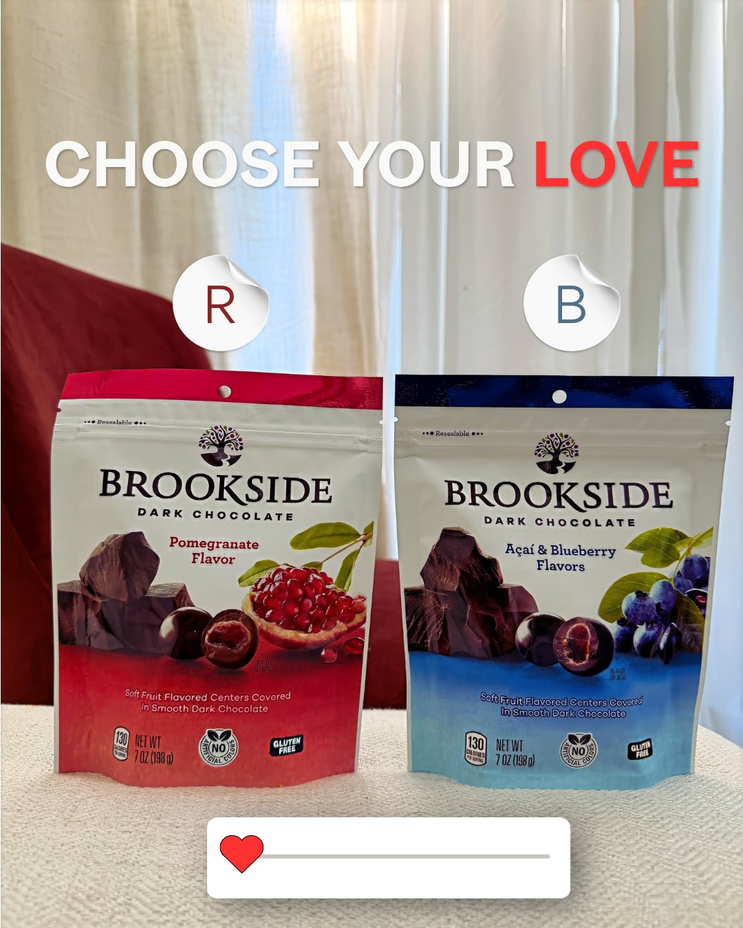 Choose Your Love flavor slider